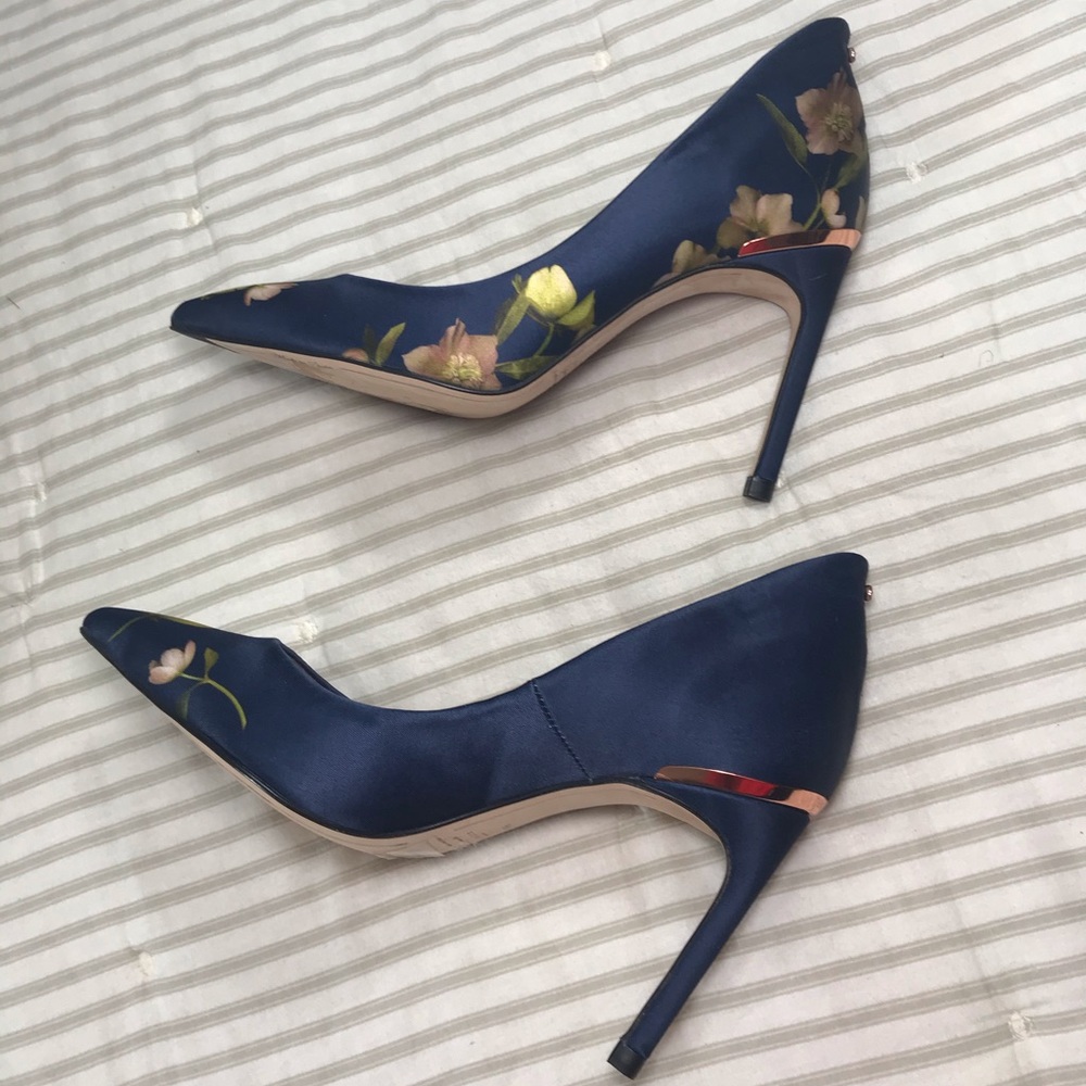Ted Baker Floral High Heels 9 - Picture 3 of 11